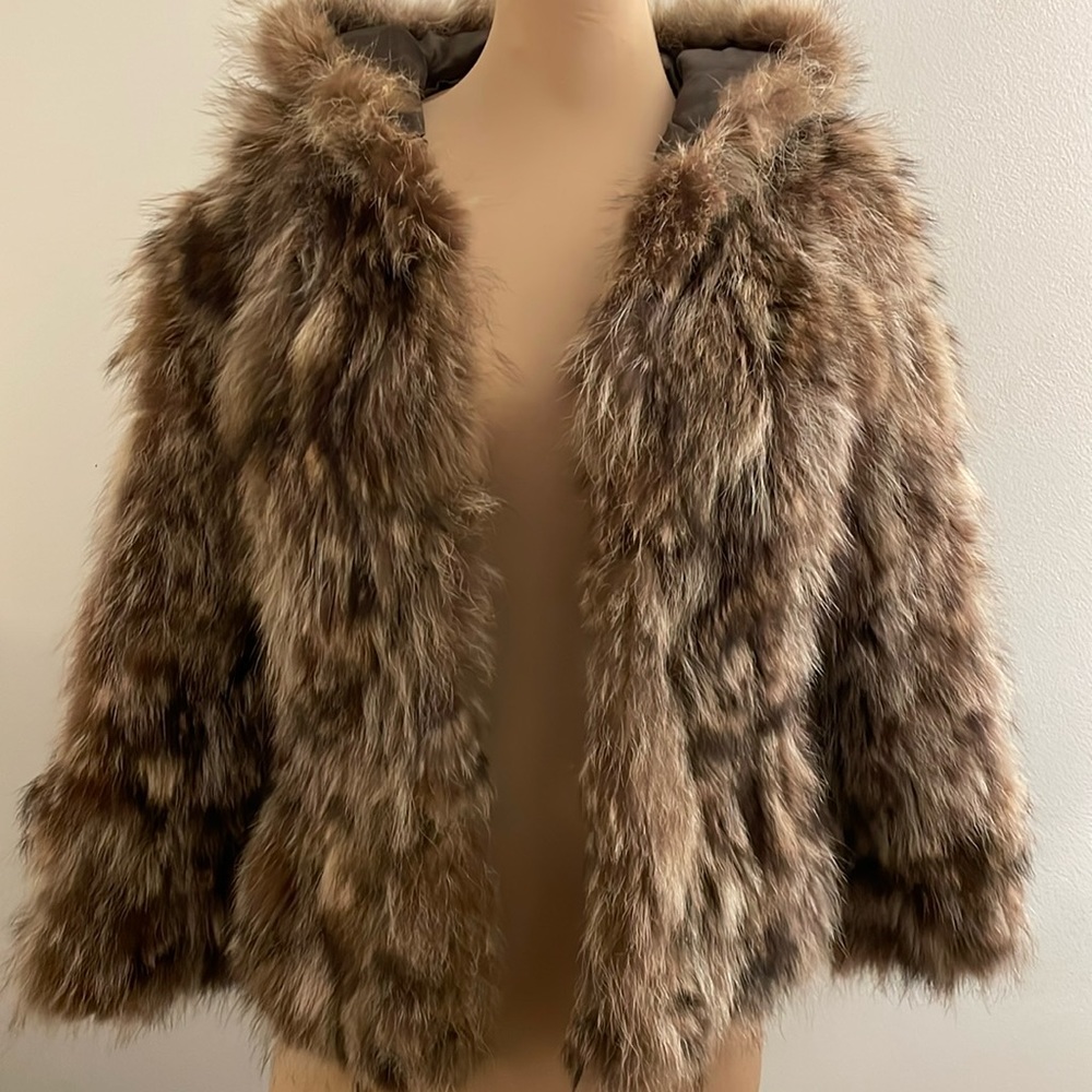 Vintage Fur Coat with Hood